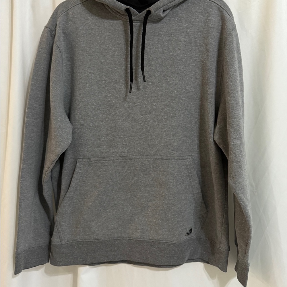 Duluth Trading 40 Grit Hoodie Mens L GreyFleece Pullover Workwear *Marks*